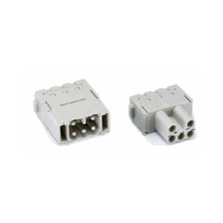 Insert HM modulaire, Raccordement à ressort, femelle, 5 pin, 16A, Polycarbonate 